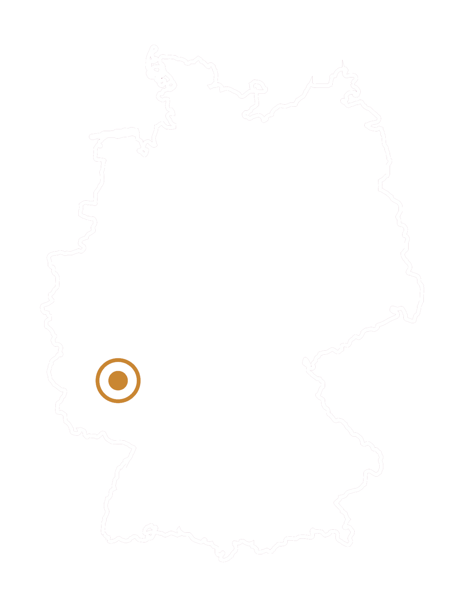 Deutschlandkarte mit markierter Lage von Machern bei Trier